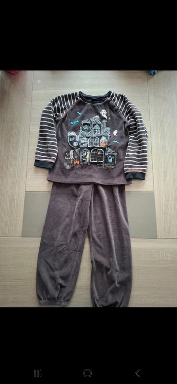 Pyjama velours halloween garçon