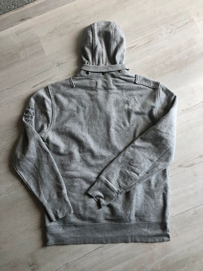 Sweat-shirt gris clair à capuche avec poches « harris wilson » T L - photo numéro 13