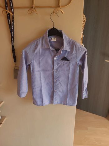 Chemise rayée bleu 10 ans