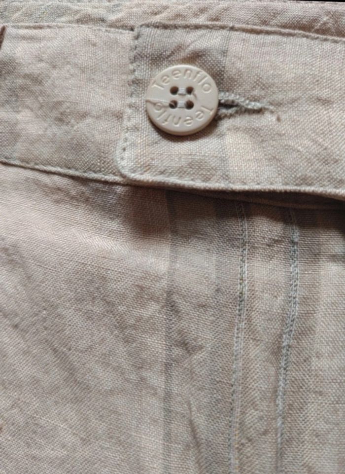 Pantalon vintage Teenflo t.34 100% lin
taille haute - photo numéro 7
