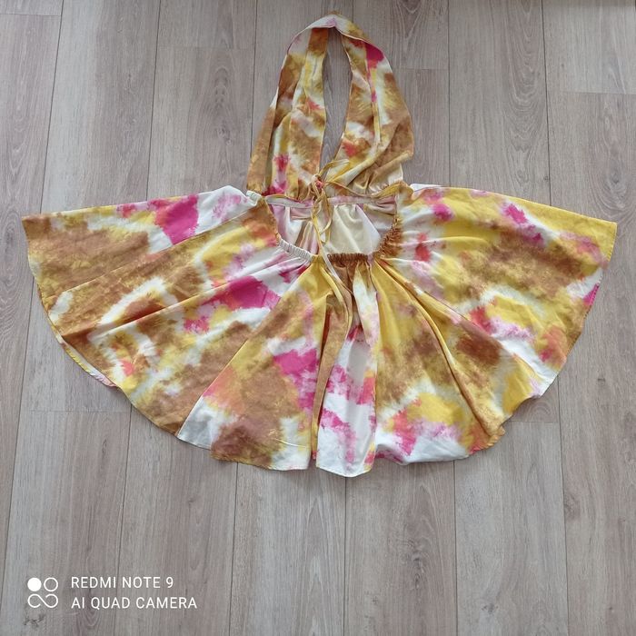 Robe jaune et rose dos nu t38 - photo numéro 5