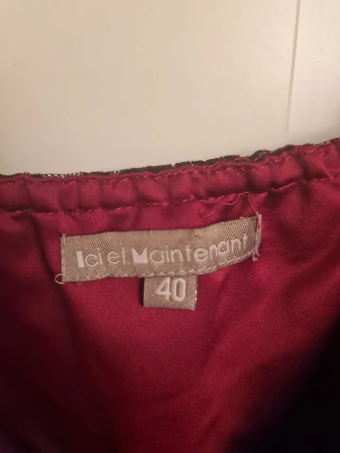 Jolie robe noir & pourpre, Ici et Maintenant, 40, neuve - photo numéro 2