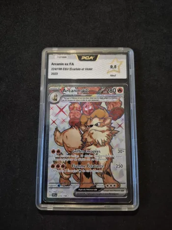 Carte Pokémon Arcanin EX 224/198 PCA 9,5 Ecarlate Et Violet FR
