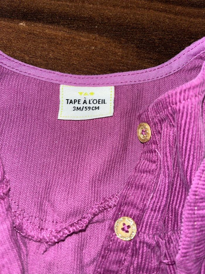 Combishort manche mes longues en velour - photo numéro 3