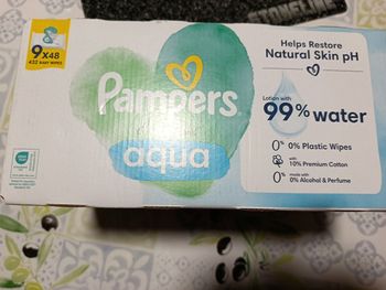 9 paquets de 48 lingettes pampers aqua neuf