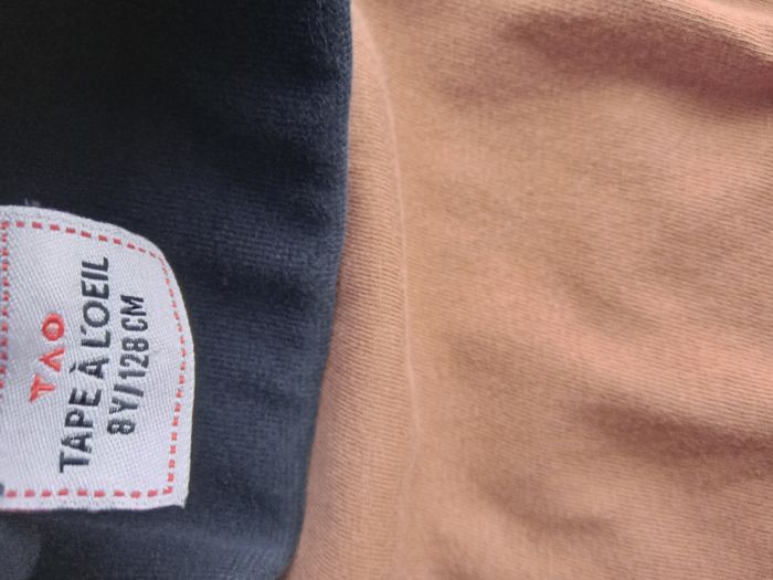 Sous pull bleu marine et camel 8 ans - photo numéro 2