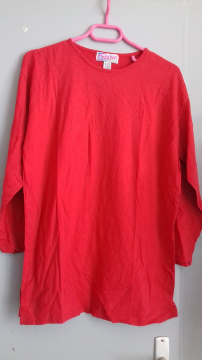 teeshirt rouge vintage marque chikiwi summer