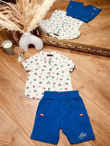 Taille 18 mois ensemble 2p garçon Sergent Major Ativo blanc bleu roi * mer * 💙