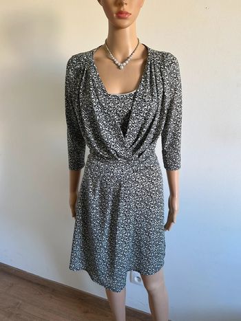 Robe imprimée noire et beige neuve Morgan taille S