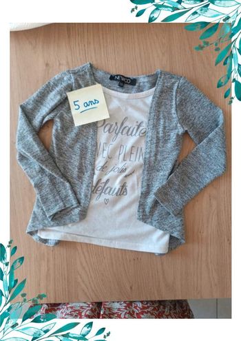 T-shirt gilet fille 5 ans