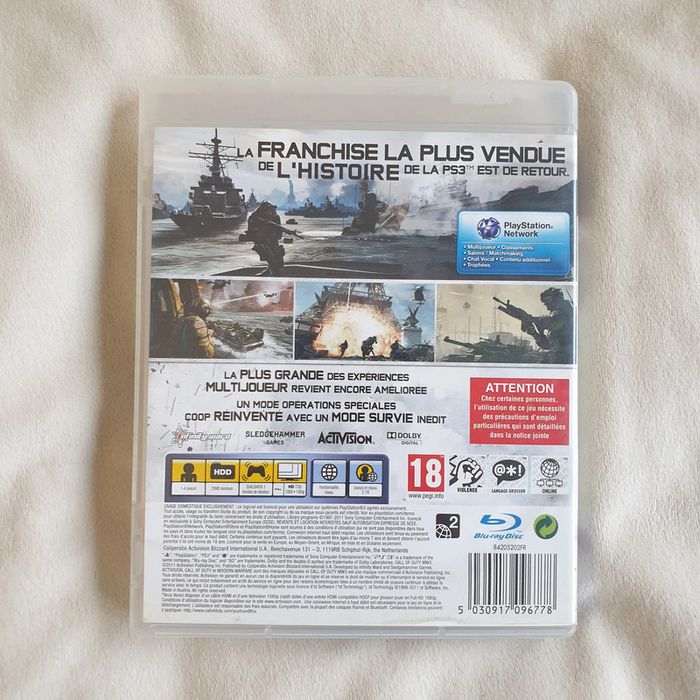 Jeux vidéo call Of Duty Modern Warfare 3 Mw3 Ps3, PlayStation 3, en très bon état - photo numéro 2