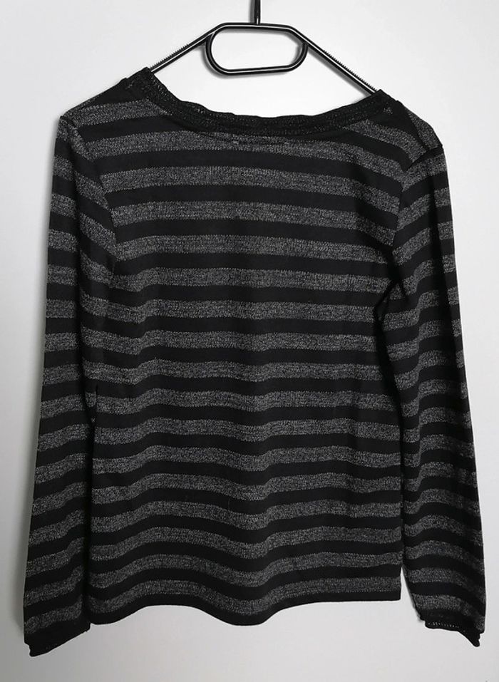Pull léger rayures noir gris Taille S It Hippie - photo numéro 9