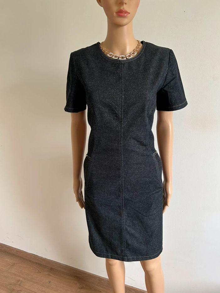 Robe en jean pailletée Christine Laure taille française 40 jamais portée