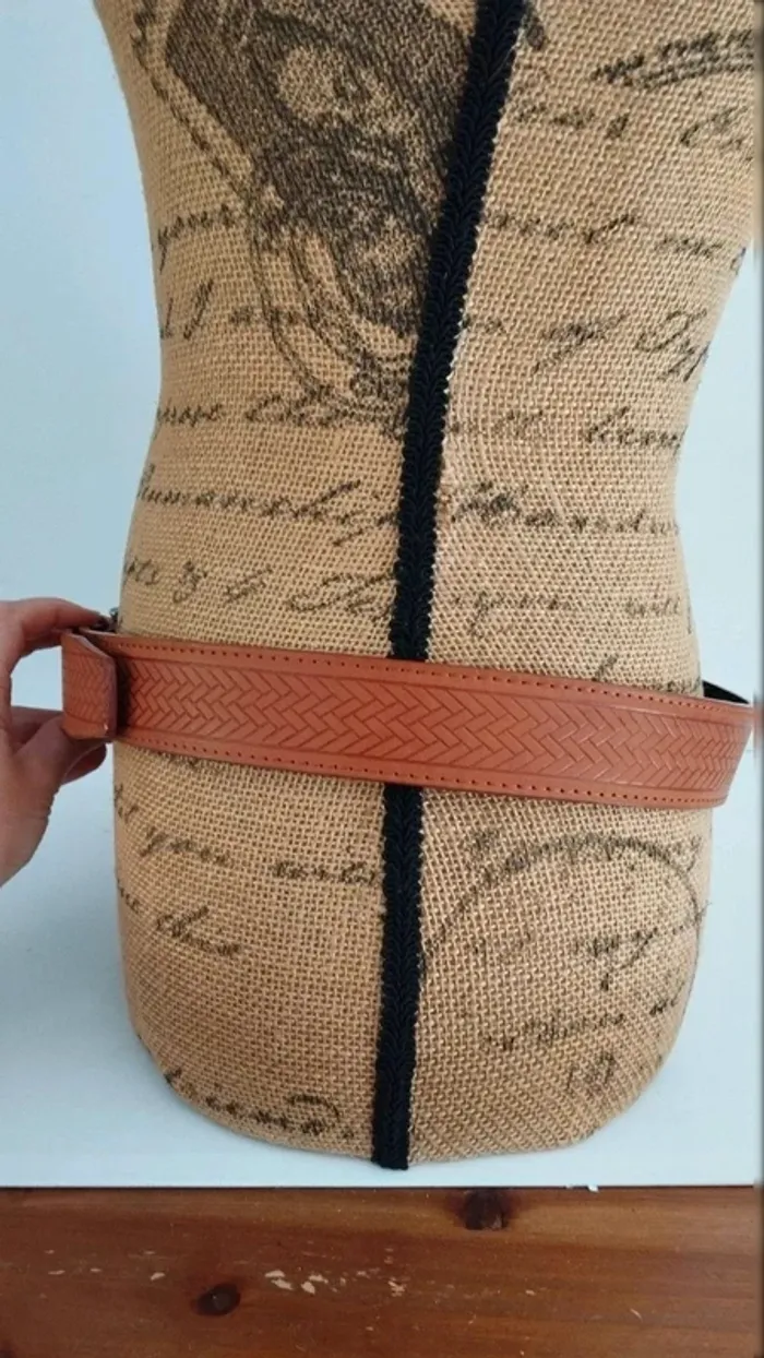 Ceinture marron avec motifs 110 cm mixte - photo numéro 4
