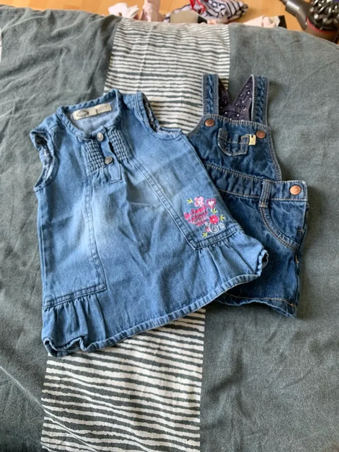 Lot Robe en jeans fille