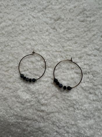 Créoles bronze et noir