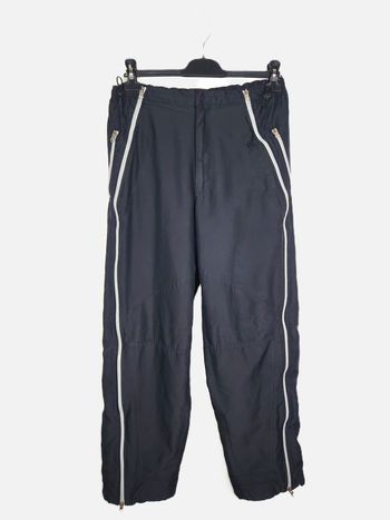 Pantalon de Survêtement Lotto Homme Noir - Zips Blancs - Taille M Vintage