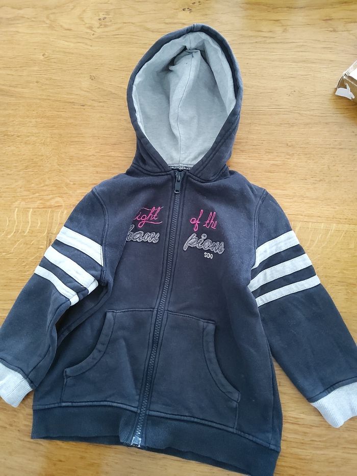 Gilet zippé bleu foncé Sucre d’Orge