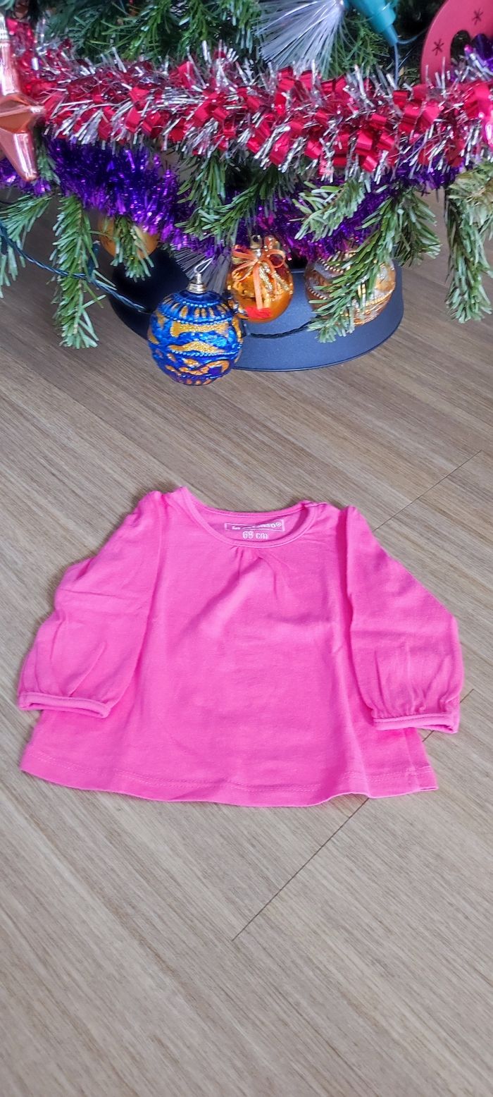 Lot de 2 Tee-shirts manches longues bébé fille - 6 mois (68 cm)🌸 - photo numéro 7