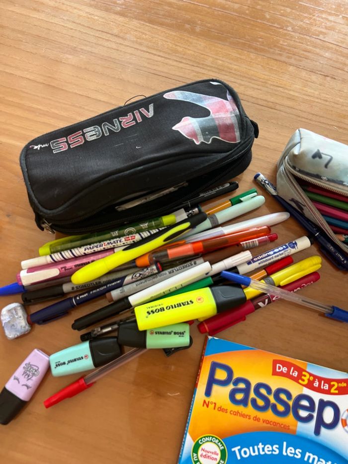 Vend lot cahier de vacances et stylos - photo numéro 2