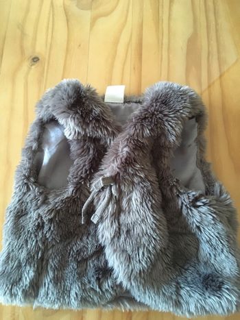 Gilet sans manche fourrure
