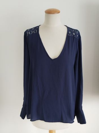 Blouse manches longues bleu marine Pimkie taille 42 