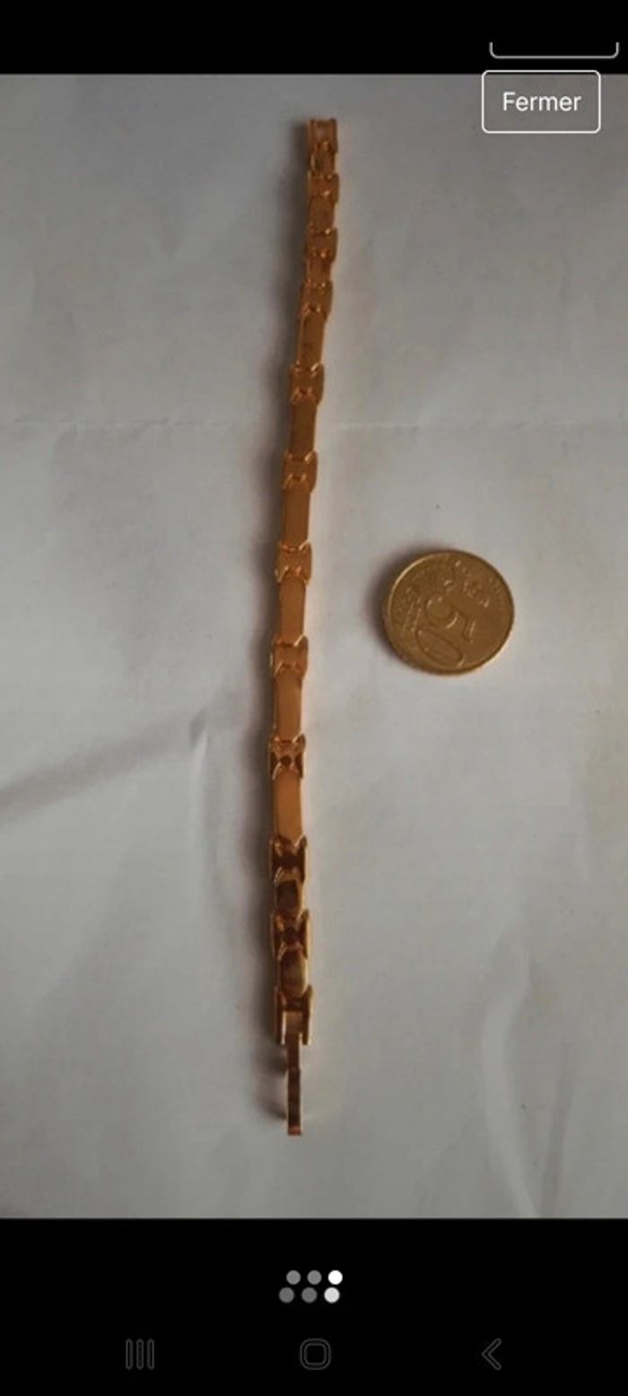 Sublime bracelet vintage authentique doré et strass - photo numéro 3