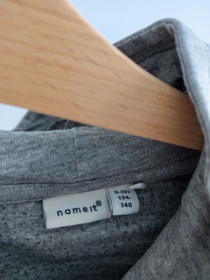 Sweat gris à capuche Name It 9 / 10 ans - photo numéro 3