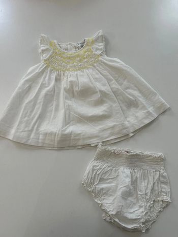 Ensemble robe et bloomer Cyrillus 3 mois