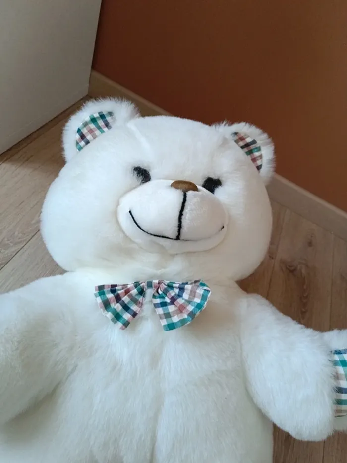 Grande peluche ours blanc - photo numéro 4