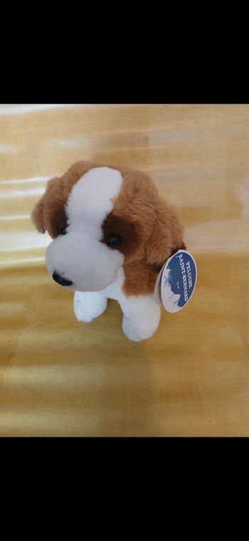 Peluche chien saint-bernard 20 cm