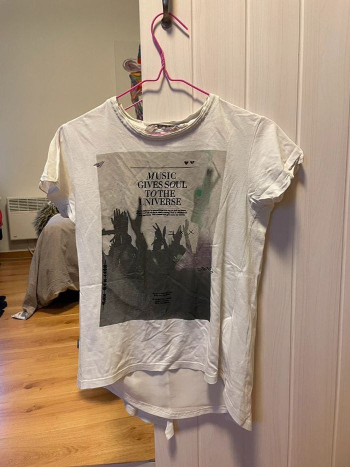 T shirt blanc Garcia jeans taille 16 ans