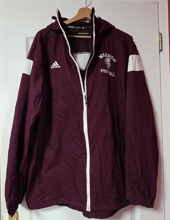Veste Coupe-vent Adidas "Warrior Football" - Bordeaux & Blanc