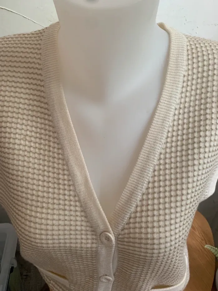 Veste Lecomte vintage sans manches  taille 40 - photo numéro 3
