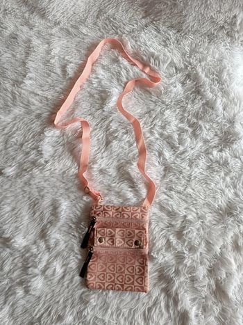 Sac bandoulière imprimé coeurs (réglable)