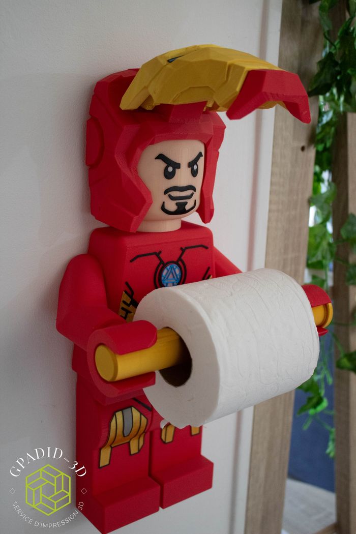 Dévidoir de papier toilette ou simple décoration murale dans un style Lego - photo numéro 2