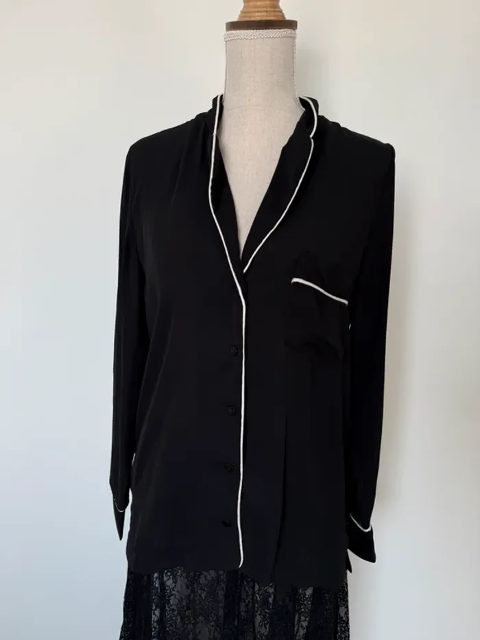 Chemise blouse camisa Overhemd Camicia blusa Camicetta folder oversize top maillot haut maglia - photo numéro 3
