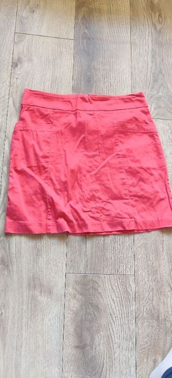 Jupe courte corail rouge femme 38