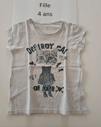 T-shirt mc chat 4 ans