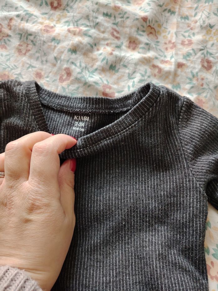 T-shirt à manches longues gris chiné taille 2-3 ans - photo numéro 3