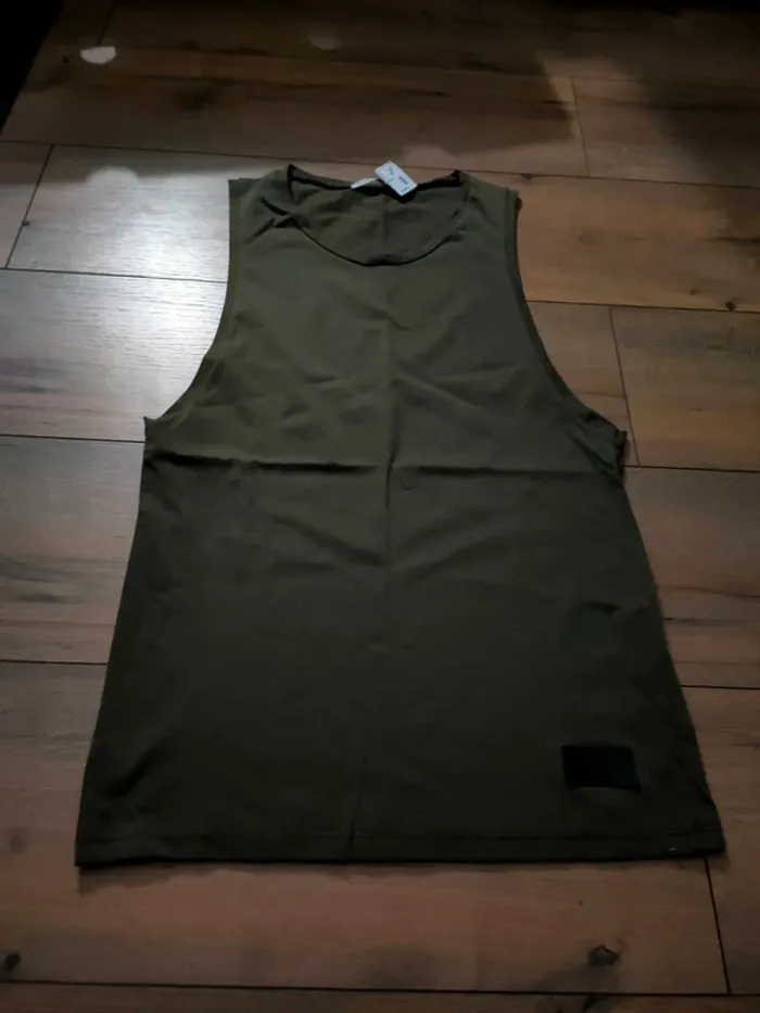 Débardeur kaki uni homme taille S