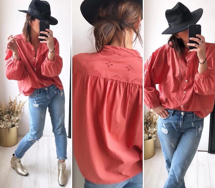 Blouse Johanna Rose brodée T. Unique - photo numéro 8