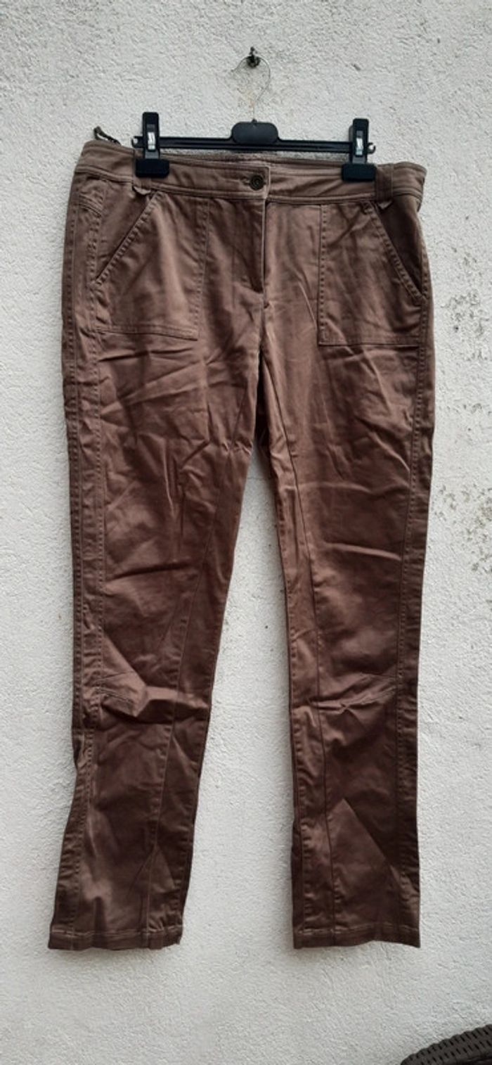 Pantalon en toile brun/ marron taille 44 - photo numéro 2