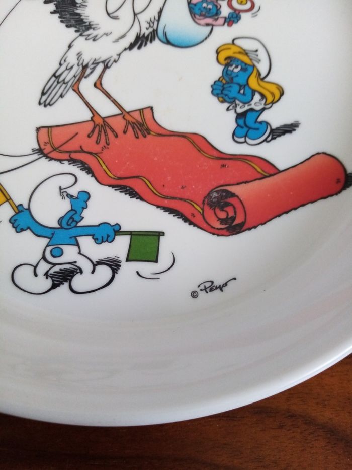 Assiette enfant Schtroumpf - photo numéro 3