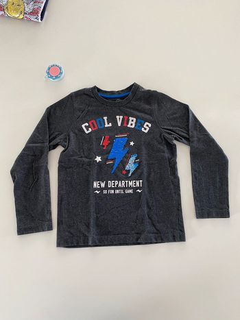 Tee shirt éclair ML gris 6ans