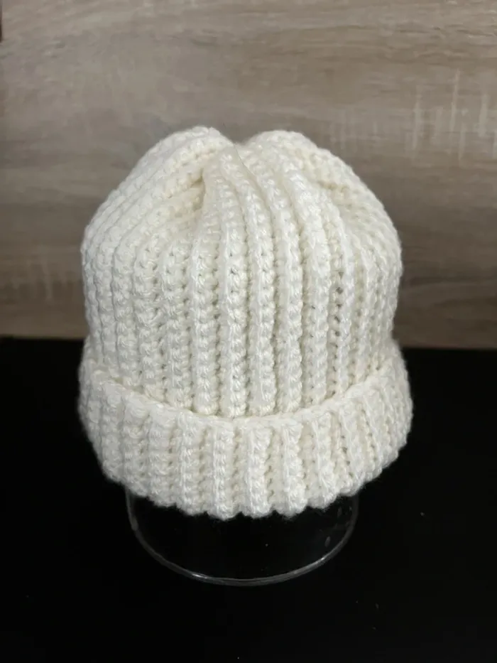 Bonnet bébé beige écru 3-6 mois, 42 cm·Neuf avec étiquette