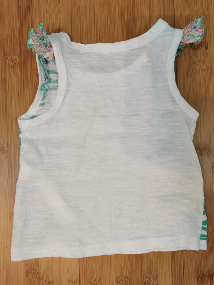 Lot 2 t shirts fille Absorba blanc/noir 100% coton - photo numéro 4