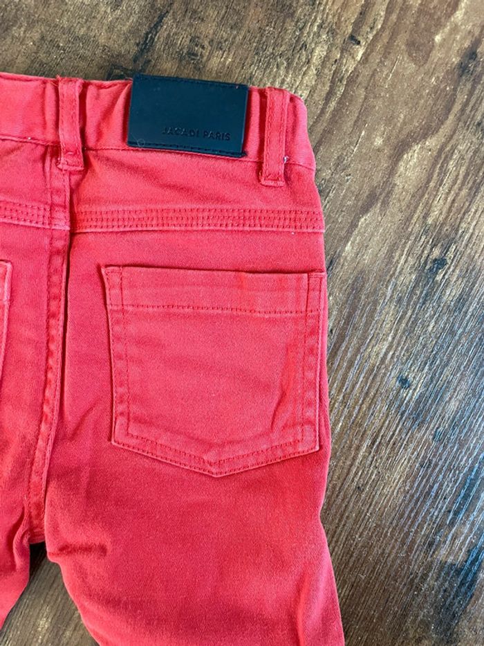 Pantalon rouge bleu style chino - photo numéro 3
