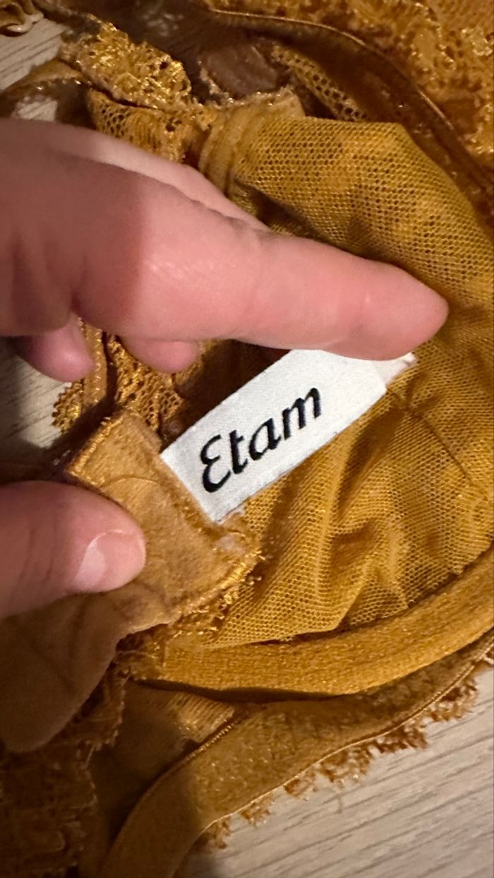💛 Soutien-gorge couleur moutarde – Étam – Taille 95C – Très bon état - photo numéro 4