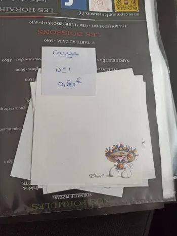 Feuille Diddl carrée 1 0,80€